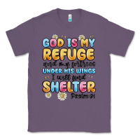 Lavender god is my refuge and my fortress under his wings Classic Tee - MaliasSmallBusiness