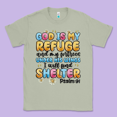God Is My Refuge And My Fortress Under His Wings Classic Tee Designed By Maliassmallbusiness