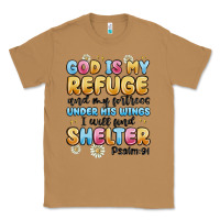 Toasted Coconut god is my refuge and my fortress under his wings Classic Tee - MaliasSmallBusiness