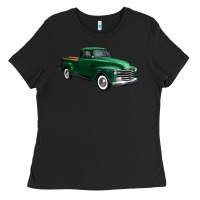 Black western green truck right 34 view 1 Ladies Tee - FaDigitalArtStudio