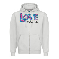 Dove Grey Love Mom Life Zipper Hoodie - Bettercallsaul
