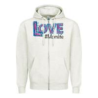 Oatmeal Heather Love Mom Life Zipper Hoodie - Bettercallsaul