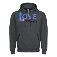 Love Mom Life Zipper Hoodie | Teevron