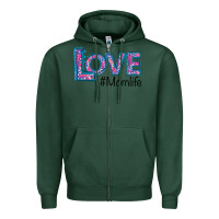Sports Green Love Mom Life Zipper Hoodie - Bettercallsaul