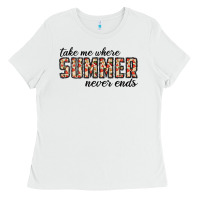 White take me where summer never ends Ladies Tee - CowhideDigitalArt