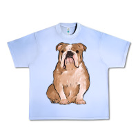 Grape Ice bulldog Urban Heavy Tee - MaliasSmallBusiness