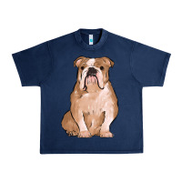 Navy bulldog Urban Heavy Tee - MaliasSmallBusiness