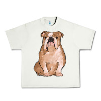 Pistachio bulldog Urban Heavy Tee - MaliasSmallBusiness