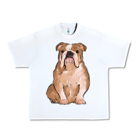 White bulldog Urban Heavy Tee - MaliasSmallBusiness