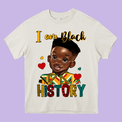 I Am Black History Black Boy Heavy Core Tee Designed By Hra Design Shop