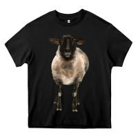 Black suffolk ewe front Heavy Core Tee - BarkalooDesign