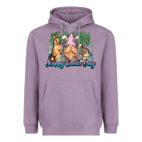 Lavender Gnome bunny Happy Easter Day Heavyweight Hoodie - HowdyJamesFarm