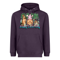 Plum Gnome bunny Happy Easter Day Heavyweight Hoodie - HowdyJamesFarm