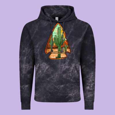 Desert Cactus Arrowhead Vintage Hoodie Designed By Jasminsmagicworld