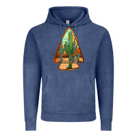 Vintage Denim desert cactus arrowhead Vintage Hoodie - Jasminsmagicworld