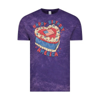 Cloud Purple happy birthday america Vintage Tee - MaliasSmallBusiness