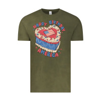 Vintage Olive happy birthday america Vintage Tee - MaliasSmallBusiness