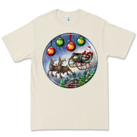 Bone santa claus with deer christmas ornament Premium Tee - BundleAndBundleShop