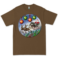 Cacao santa claus with deer christmas ornament Premium Tee - BundleAndBundleShop