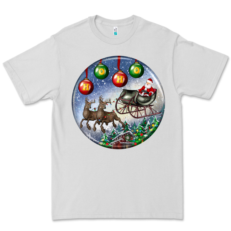 Santa Claus With Deer Christmas Ornament Premium Tee by BundleAndBundleShop | Teevron