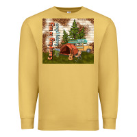 Antique Gold camping is my happy place Premium Sweatshirt - TumblerDesignByShophia