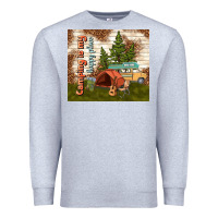 Heather Grey camping is my happy place Premium Sweatshirt - TumblerDesignByShophia