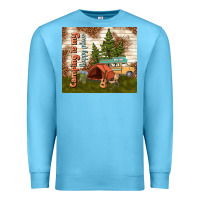 Ocean Blue camping is my happy place Premium Sweatshirt - TumblerDesignByShophia