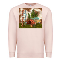 Pale Pink camping is my happy place Premium Sweatshirt - TumblerDesignByShophia