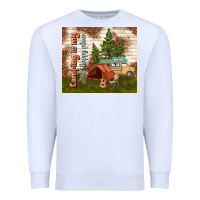 White camping is my happy place Premium Sweatshirt - TumblerDesignByShophia