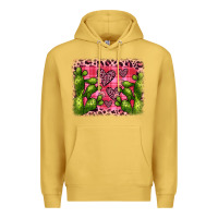 Antique Gold valentine's day cactus background Premium Hoodie - JahusDesignShop