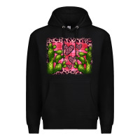 Black valentine's day cactus background Premium Hoodie - JahusDesignShop