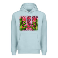 Blue Mist valentine's day cactus background Premium Hoodie - JahusDesignShop