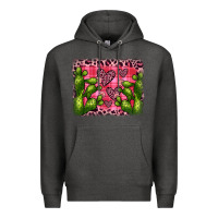 Charcoal Heather valentine's day cactus background Premium Hoodie - JahusDesignShop
