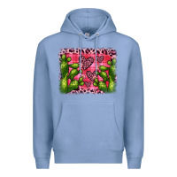 Colony Blue valentine's day cactus background Premium Hoodie - JahusDesignShop