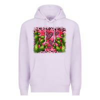 Lilac valentine's day cactus background Premium Hoodie - JahusDesignShop