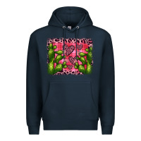 Navy valentine's day cactus background Premium Hoodie - JahusDesignShop