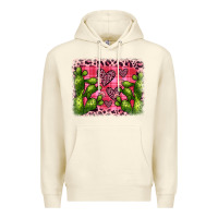 Sandshell valentine's day cactus background Premium Hoodie - JahusDesignShop