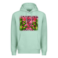 Seafoam valentine's day cactus background Premium Hoodie - JahusDesignShop