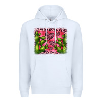 White valentine's day cactus background Premium Hoodie - JahusDesignShop