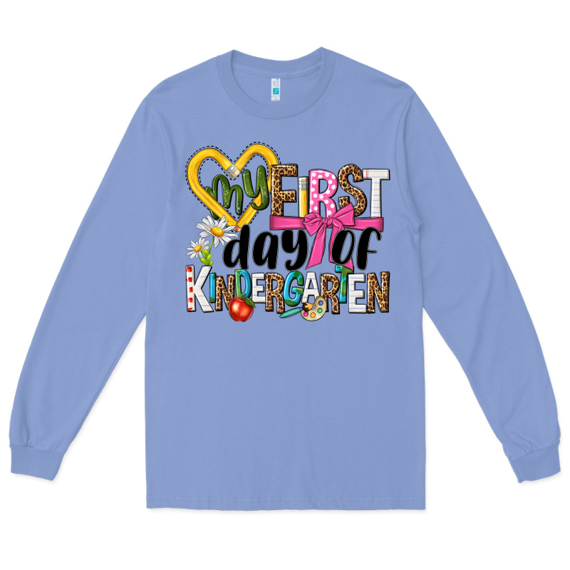My First Day Of Kindergarten Long Sleeve Tee by NancyCooperArtShop | Teevron