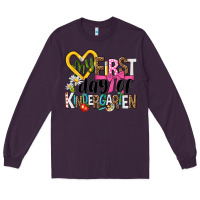Plum my first day of kindergarten Long Sleeve Tee - NancyCooperArtShop