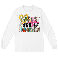 White my first day of kindergarten Long Sleeve Tee - NancyCooperArtShop