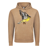 Vintage Coffee Flying American Goldfinch Vintage Hoodie - LillyAllenDesigns