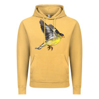 Vintage Mustard Flying American Goldfinch Vintage Hoodie - LillyAllenDesigns