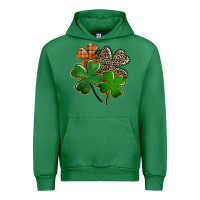 Emerald Leopard shamrock St. Patricks Day Urban Hoodie - FaDigitalArtStudio