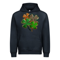 Navy Leopard shamrock St. Patricks Day Urban Hoodie - FaDigitalArtStudio