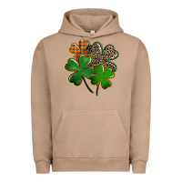 Pigment Burro Leopard shamrock St. Patricks Day Urban Hoodie - FaDigitalArtStudio