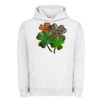 Pigment Lunar Rock Leopard shamrock St. Patricks Day Urban Hoodie - FaDigitalArtStudio