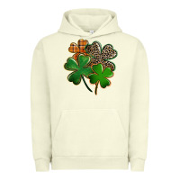 Pigment Pistachio Leopard shamrock St. Patricks Day Urban Hoodie - FaDigitalArtStudio