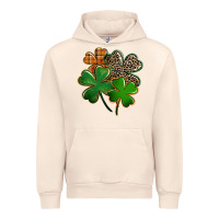 Sandshell Leopard shamrock St. Patricks Day Urban Hoodie - FaDigitalArtStudio